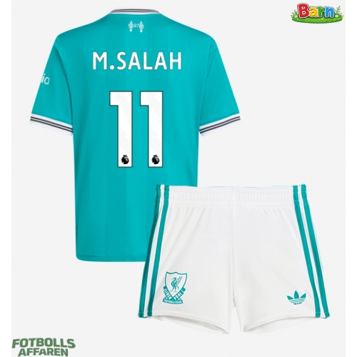 Liverpool Mohamed Salah #11 Tredjeställ Barn 2025-26 Kortärmad (+ Korta byxor)